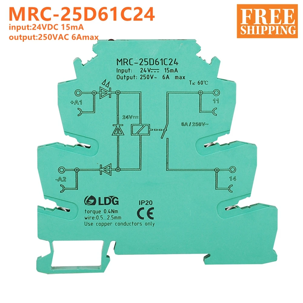 5 шт. MRC 25D61C24 6A 24В PLC напряжение электромагнитное реле Модуль постоянного тока