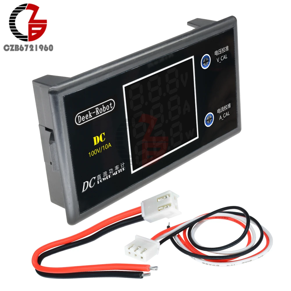 DC 50 в 100 В 5A 10A цифровой вольтметр Амперметр Wattmeter измеритель напряжения тока 250 Вт