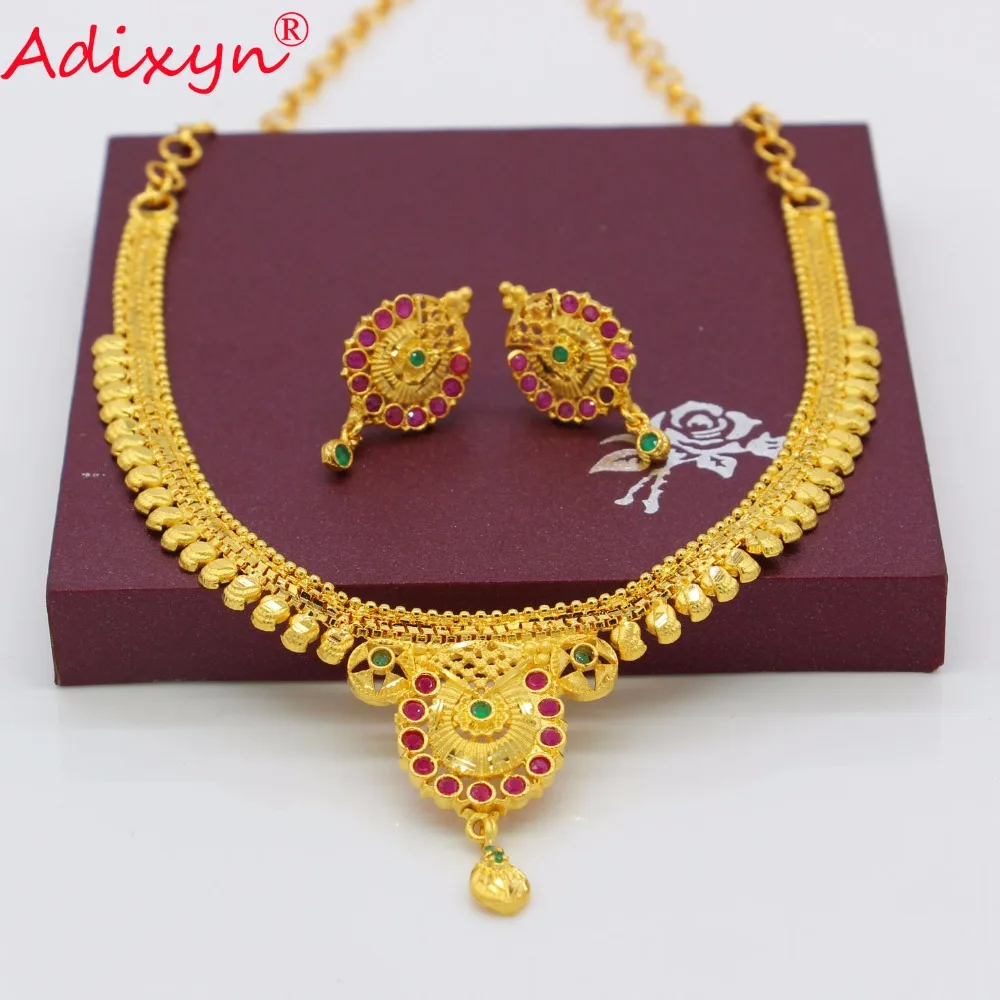 Adixyn Light Weight Gold Color Jewelry 