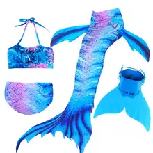 Disfraz De Cola De Sirena para niñas, disfraz con aleta Monofin, Cola De Sirena