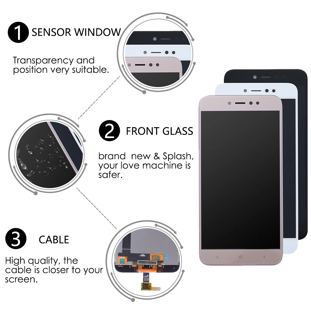 Оригинальный 5 ''для Xiaomi Redmi Примечание 5A Pro 3 Гб RAM LCD экран сенсорный Оцифровка
