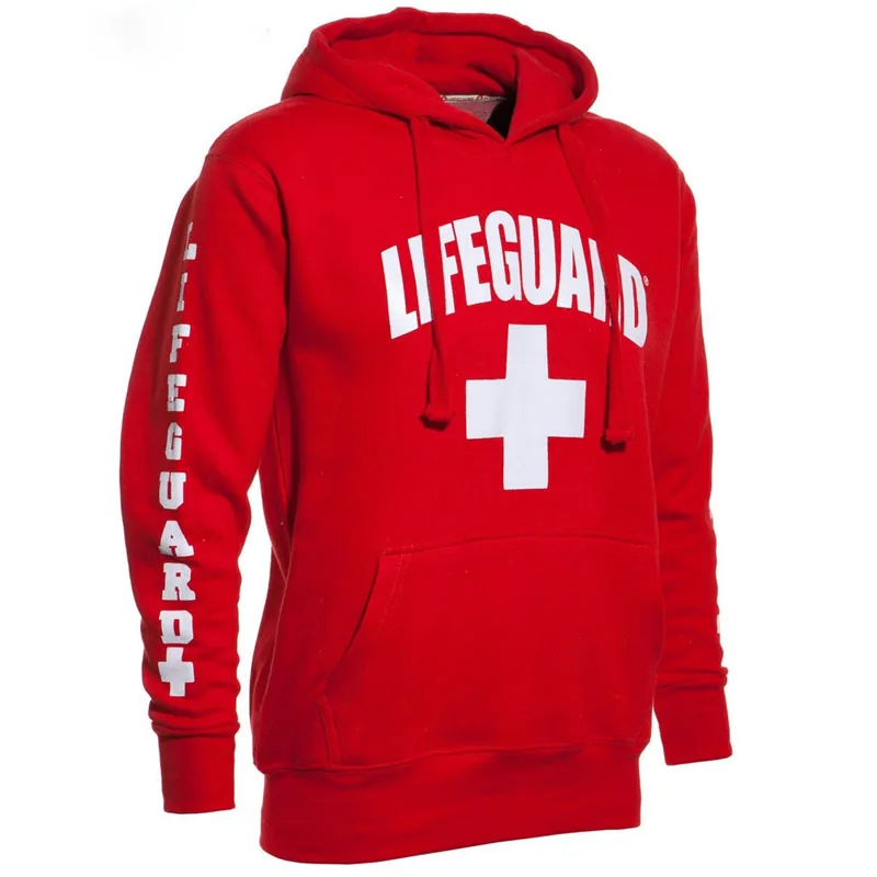 2017 3 Side Print Lifeguard Men Hoodie Sweatshirt Print Lifeguard Hoodies Mens Casual Pullover 