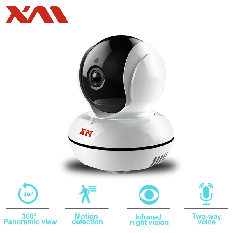 

XM 360 Panoramic View 1080P HD IP Camera Two-way Voice Night Vision Motion Detection WIFI Wireless Home Security Camera