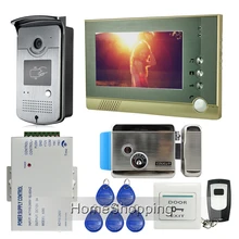 ENVÍO GRATIS Home Portero Automático Con Cable de 7 “Sistema de Videoportero De Intercomunicación TFT 1 Cámara de La Puerta de Acceso RFID + 1 Monitor + Cerradura Eléctrica