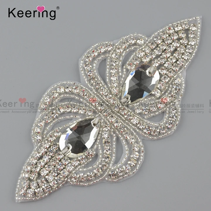 

Luxury Style Handmade Rhinestone Appliques For Wedding Dresses WRA-841