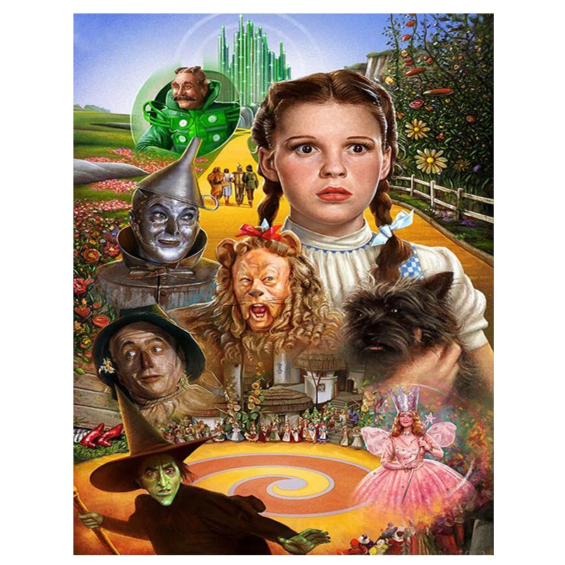 

New 5D DIY Diamond Embroidery The Wizard Of Oz Diamond Painting Cross Stitch Full Square/Round Mosaic Needleworks Home Decor