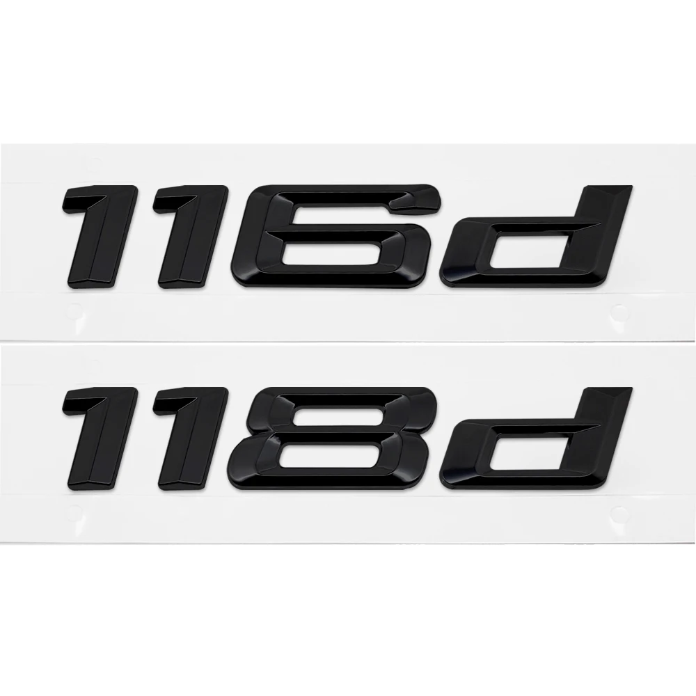 

For BMW Sticker Plastic Rear Trunk Letters Black 116d 118d Suitable For BMW F20 E87 3M Glue Sticker Car Decoration