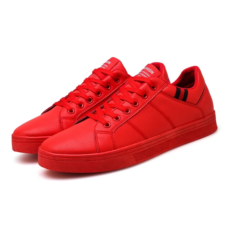 mens red casual shoes