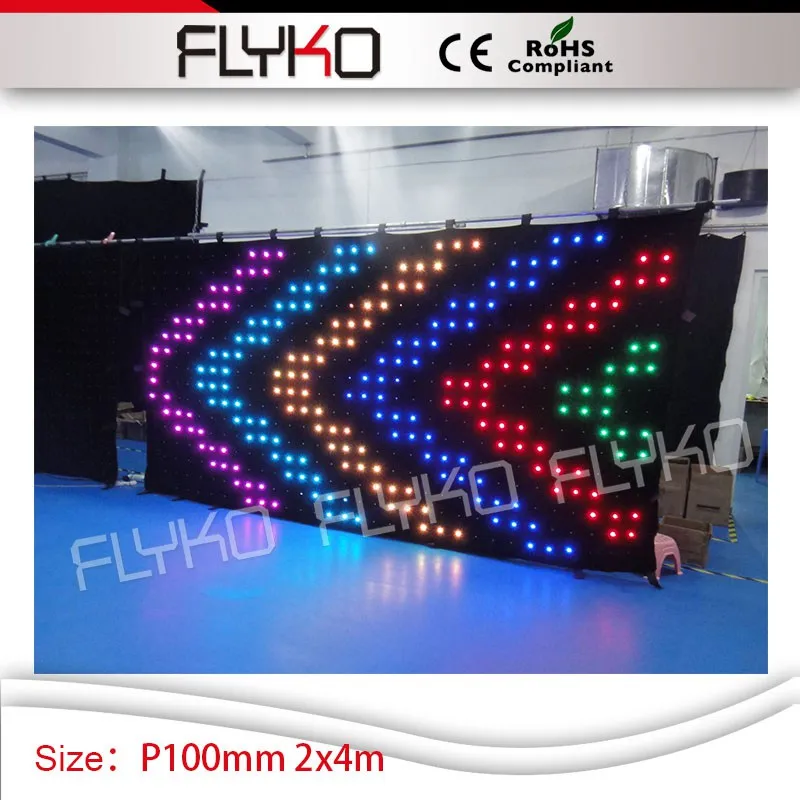 

2x4m video cloth Halloween party stage decoration vision screen Pixel 100mm