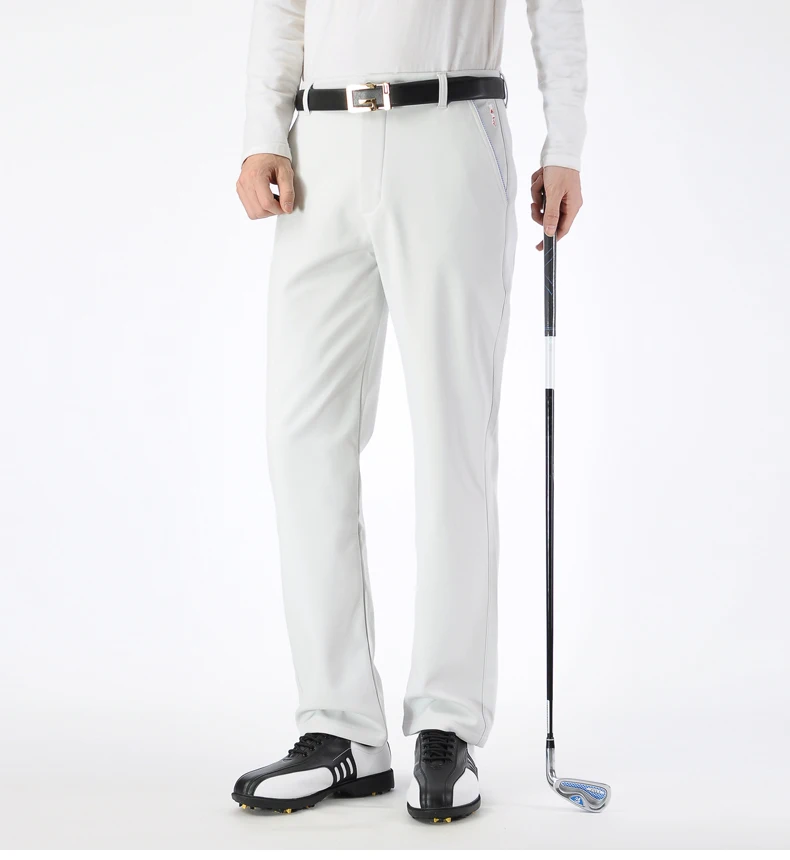 Autumn Winter Golf Men's Pants Straight Slim Trousers Male Fleece keep warm Elastic Solid Color Golf sportswear Pants size30-38 Autumn Winter Golf Men's Pants Straight Slim Trousers Male Fleece keep warm Elastic Solid Color Golf sportswear Pants size30-38