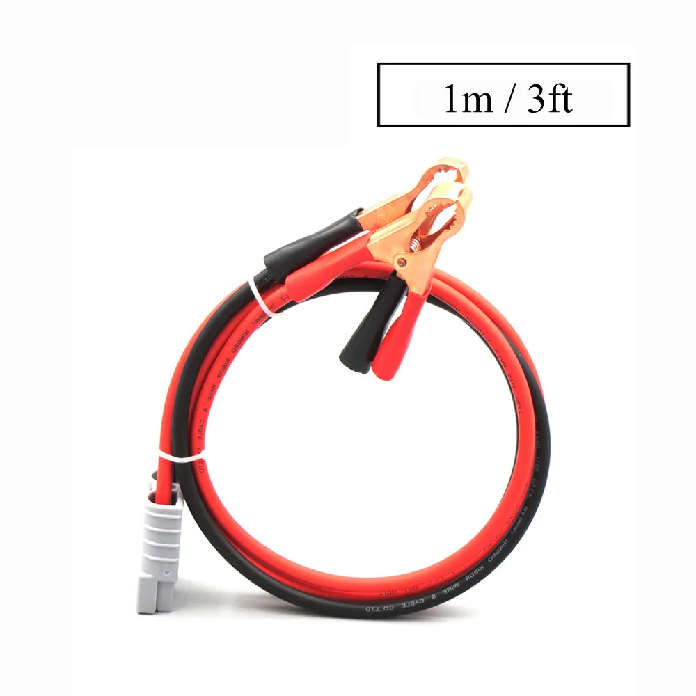 

3FT 1 meter SH50 Plug 50A 600V Extend cable Battery Connector solar cable Connect Alligator Crocodile clip Clamps 50A m