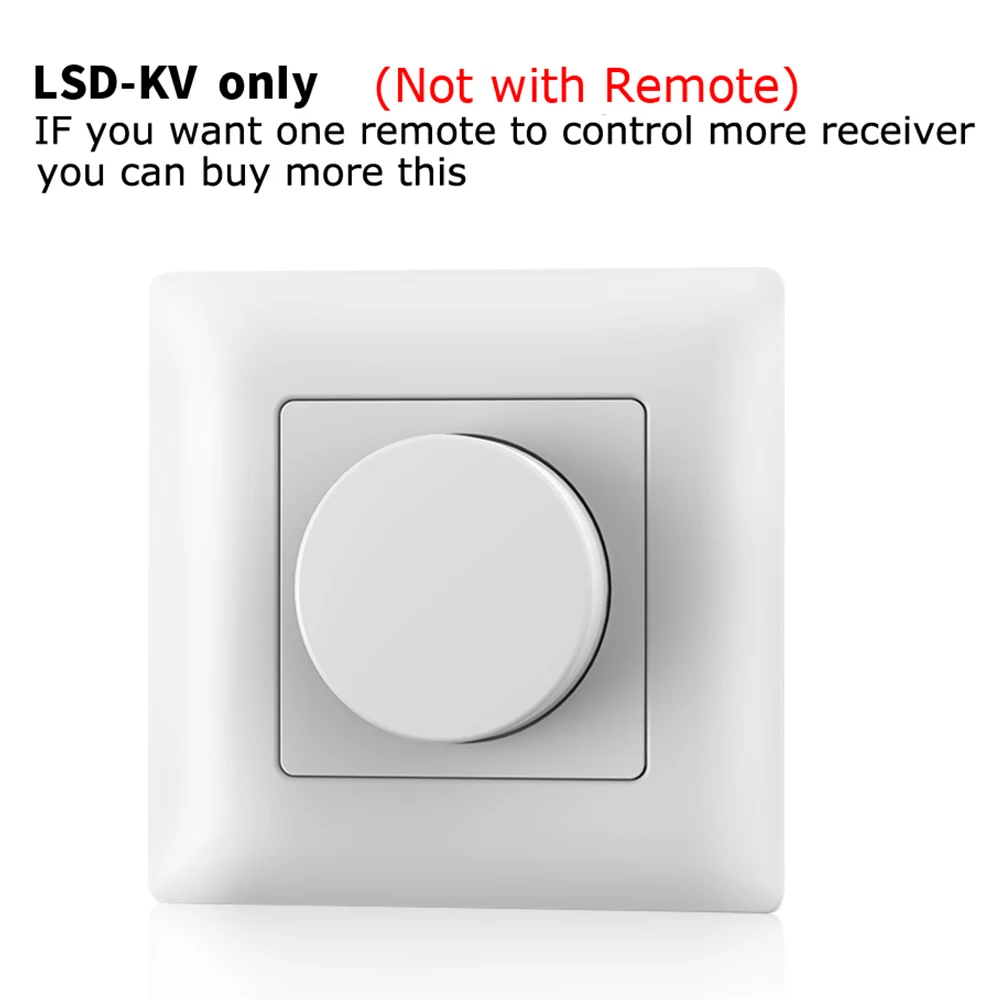 Светодиодный диммер 12 V 5 V 24 V 36 V PWM Беспроводной регулятор яркости светодиодного освещения переключатель вкл/выкл с 2,4 г 4 зоны пульт дистанционного управления для одного Цвет Светодиодные ленты - Цвет: LSD-KV Only