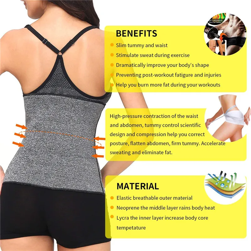 SEXYWG тренажер для похудения, пояс для поддержки спины, женский спортивный топ, неопреновый утягивающий пояс, ремень для йоги