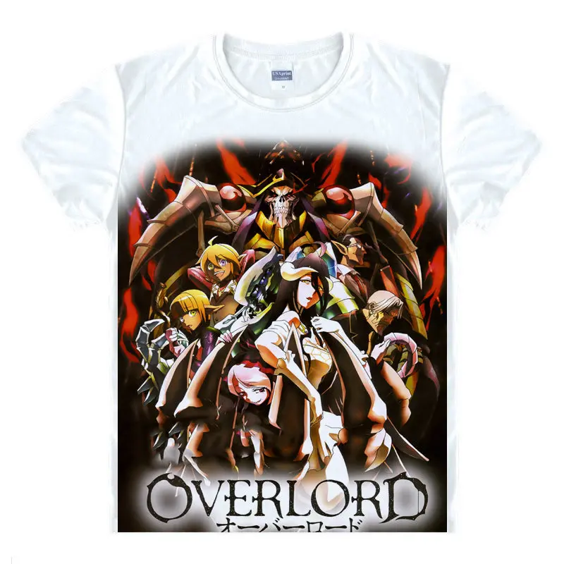 Details about   Overlord albedo Anime Short sleeve T-Shirt Full print Colour Unisex Tee Top 