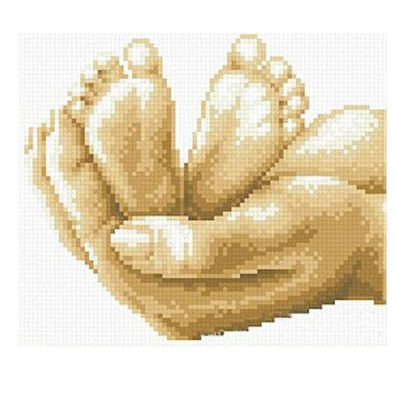 

Full round Diamond 5D DIY Diamond Painting "Father love" 3D Embroidery Cross Stitch Hands and feet Mosaic Home Decor RA01