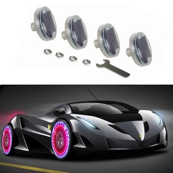 

Car Styling Car Solar Tire Wheel Lights 4pcs Air Valve Cap Light Motion Sensors Colorful LED Gas Nozzle Cap Lamp
