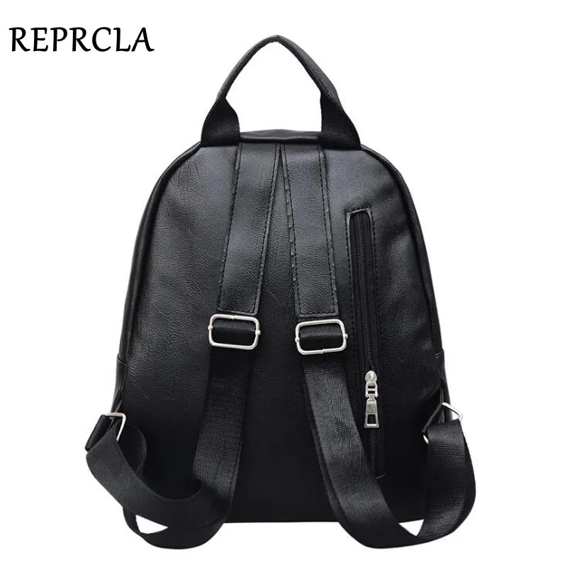 REPRCLA moda Mochila de alta calidad PU cuero escuela bolsas para adolescentes grandes Mochila Casual Mochila