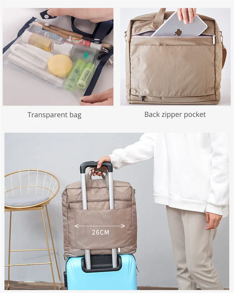 Многофункциональные деловые дорожные сумки большой емкости нейлоновая ручная портативная багажная сумка органайзер для хранения в багаже для женщин