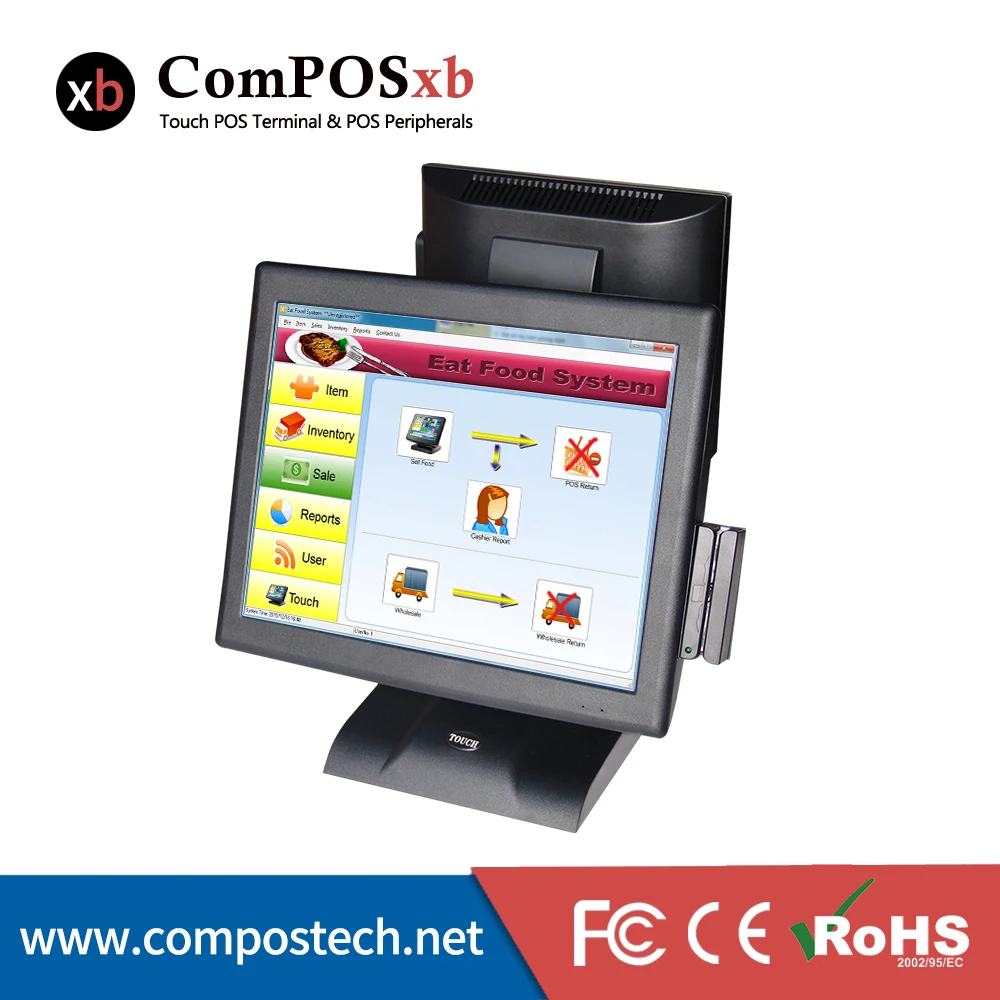 touch screen monitor with card reader for sale