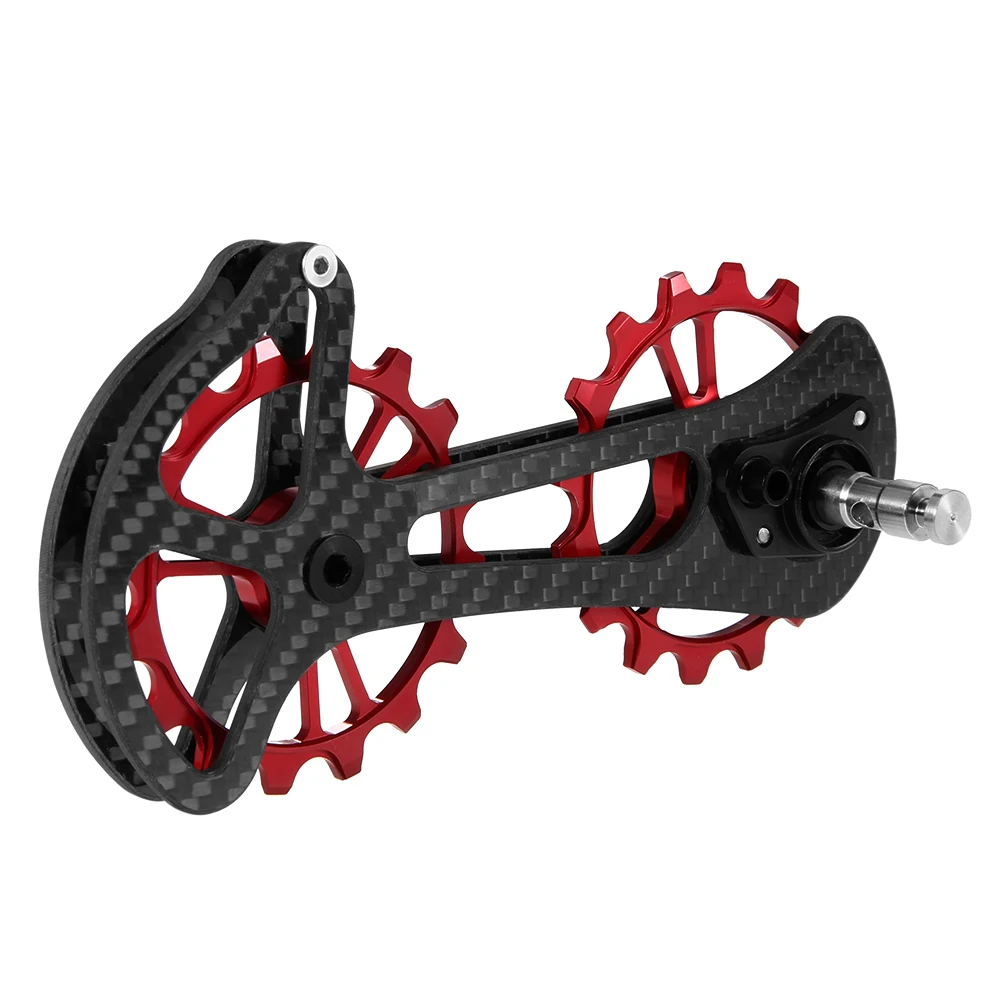 

16T Bicycle Ceramic Bearing Jockey Pulley Wheel Set Carbon Fiber CNC Rear Derailleurs Guide for Shimano 6800/6870/4600/9000/9070