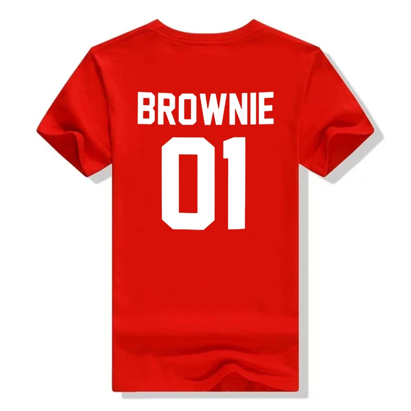 Футболки с надписью Sister Хлопковые футболки для женщин и девочек Brownie Blondie 01 Летние