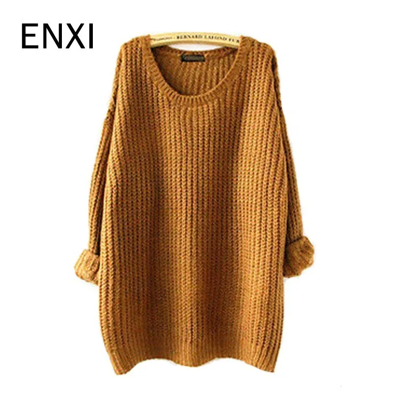 

ENXI Maternity Clothing Spring Maternity Sweater Medium-long Spring Basic Sweater Outerwear Loose Autumn And Winter