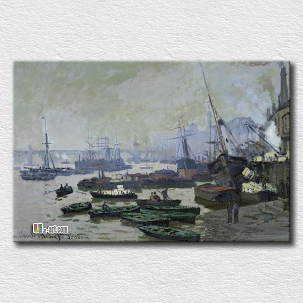 

Beautiful picture London by Claude Monet Hang on the study room decoration canvas prints high quality