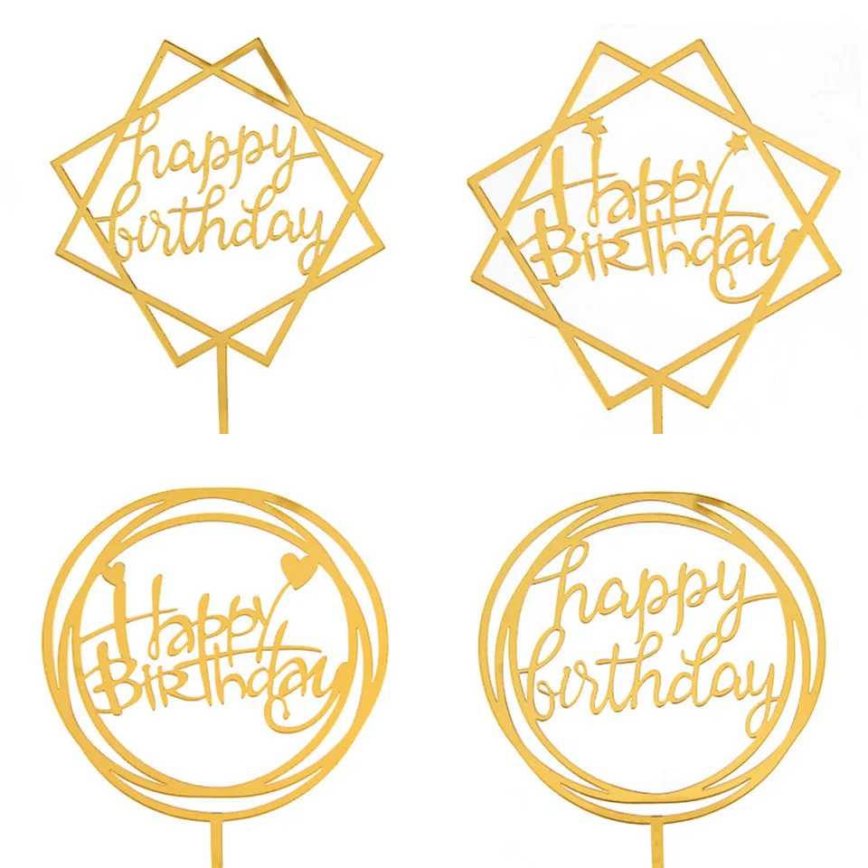 gold cake topper