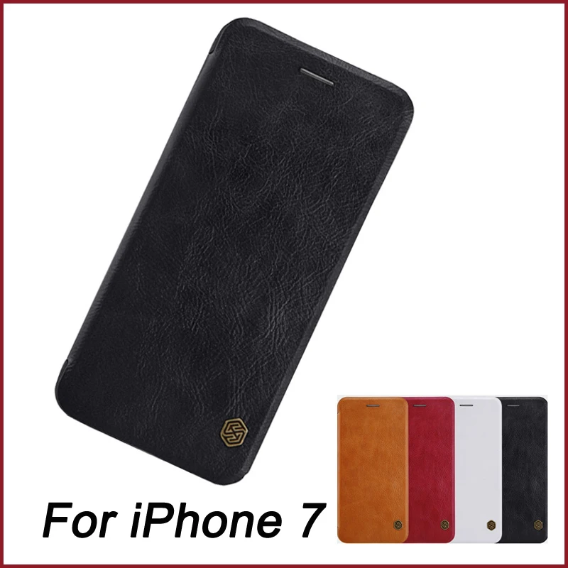 

For Apple iPhone 7 Case Original Nillkin Qin Series Leather Case Wallet Flip Cover Phone Bag Case For Apple iPhone7