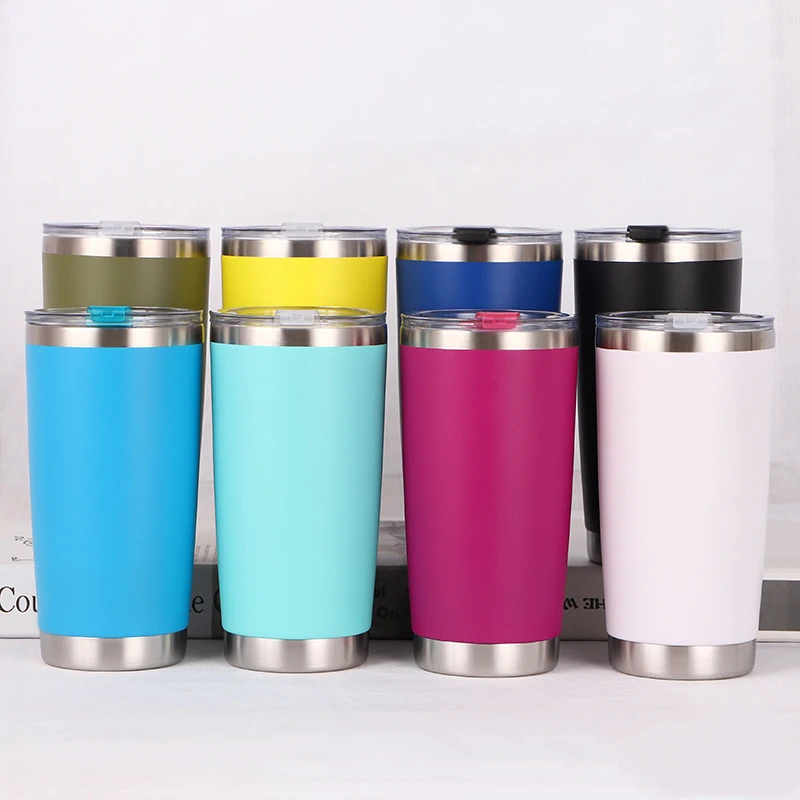 

50pcs/Lot 20oz Sublimation Mugs Coffee Tumblers Water Glass Travel Cups 18/8 Stainless Steel Double Wall Insulated Vacuum