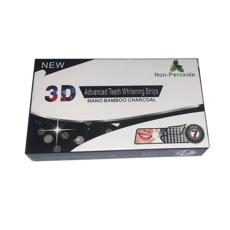 

14 Pairs 3D Bamboo Charcoal Teeth Whitening Strips Non Peroxide Safe Tooth Whiter OR88