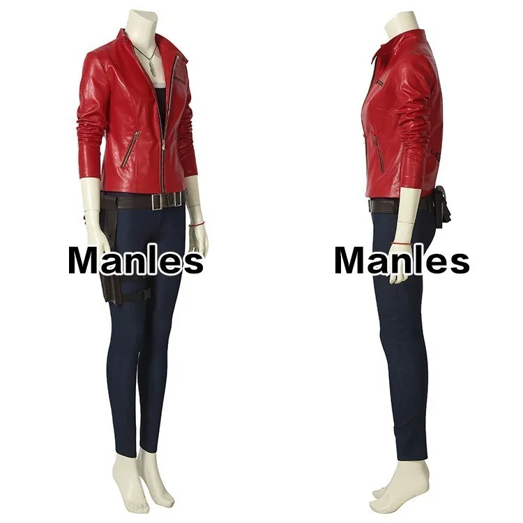 Resident 2 Cosplay Costume Claire Game Heroine Jacket Shirt Carnival Custom Made Halloween Clothes Women Leather Adult Pants