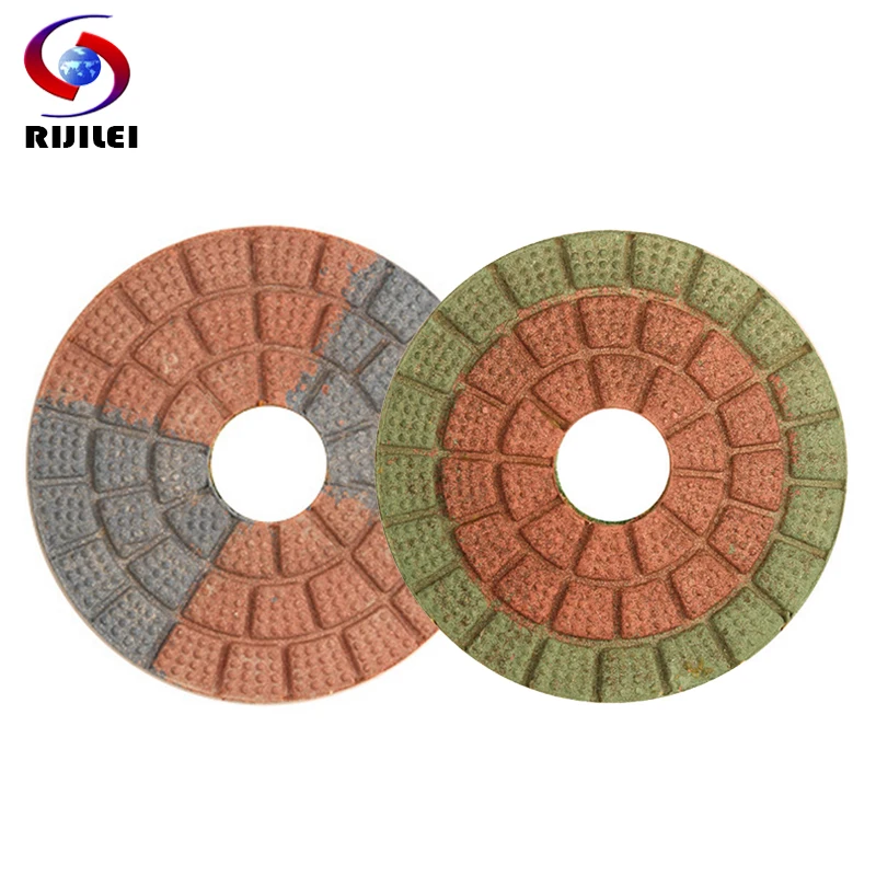 

RIJILEI 10PCS/Set 3inch Super quality Diamond polishing pads 80mm Wet polishing pad Marble Granite Abrasive tools HF07
