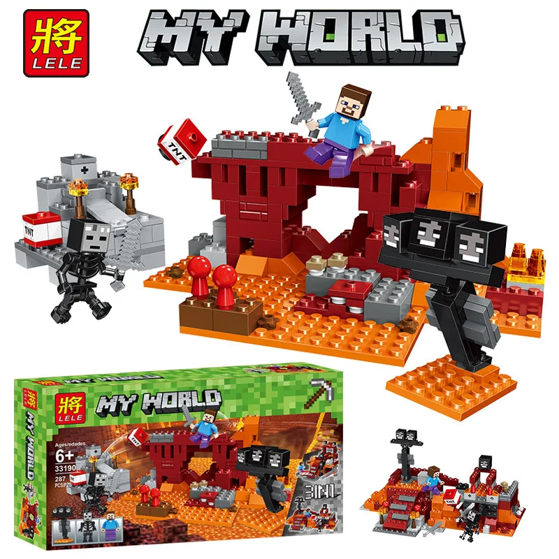 

My World Series 3in1 Model Building Kits Compatible Legoings minecrafted Withered wizard Children's educational blocks toy gifts