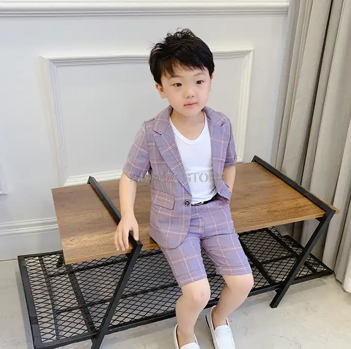 Boys Summer Formal Suit Blazer Shorts 2pcs Clothing Set Gentleman Kids Wedding Dress Enfant Garcon Mariage Party Wear Clothing Sets Aliexpress