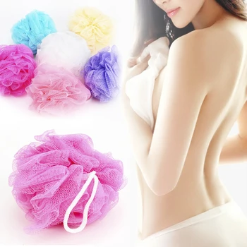 

1Pcs Small Bathroom Soft Nylon Massage Body Wash Bath Bubble Ball Flower Mesh Sponge Puff Exfoliating Scrubber Shower Tool