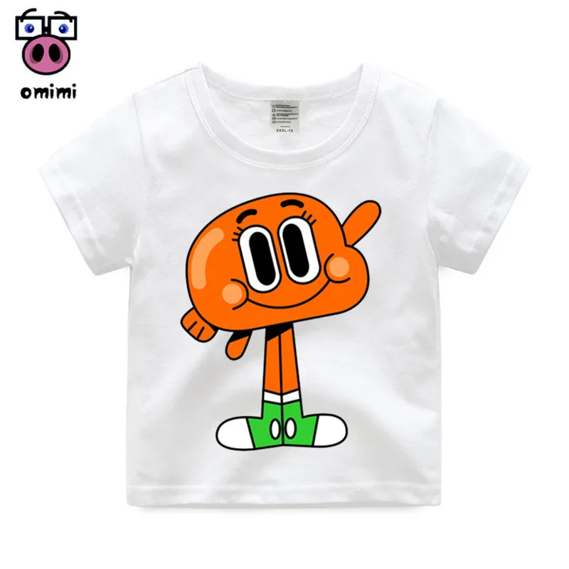 

2-14 Year Old,Children The Amazing World Of Gumball Cartoon Character Funny T shirt Kids T-shirt Boys Girls Summer Tops Clothes
