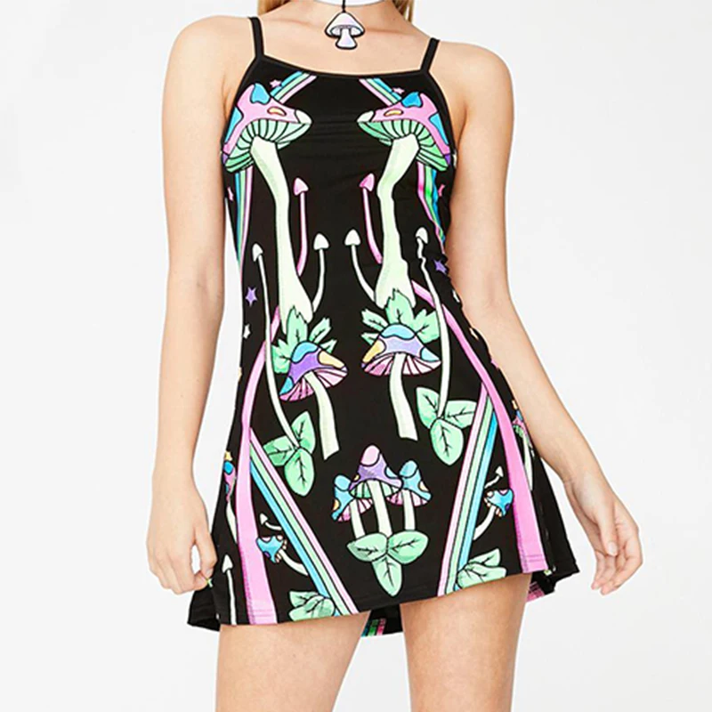 Psychedelic Summer Mushroom Dress