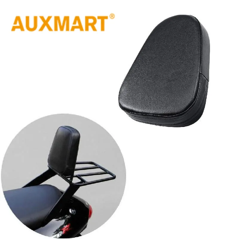buy Auxmart Universal black Faux Leather Motor Bike Pillion Passenger Seat Detachable Easily With Zipper For Harley Choppers Fit