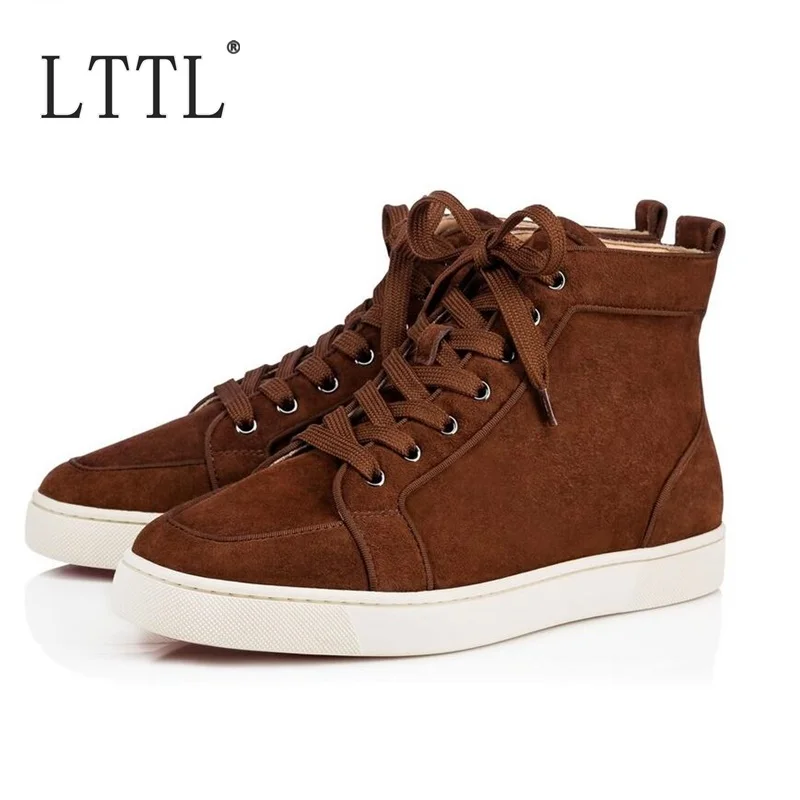 brown suede high tops
