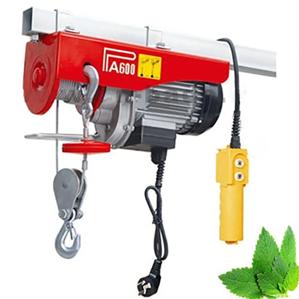 

300-600KG 220v Mini electric hoisting machine with wire rope pulling PA600