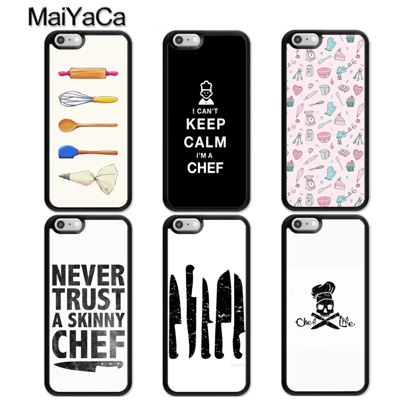

MaiYaCa Baking Cooking Utensils Chef TPU Phone Case For iPhone X XR XS MAX 6S 6 7 8 Plus 5S SE Rubber Bcak Cover Coque Shell