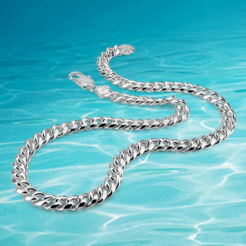 Sterling silver Men necklace,925 genuine solid pure silver men jewelry