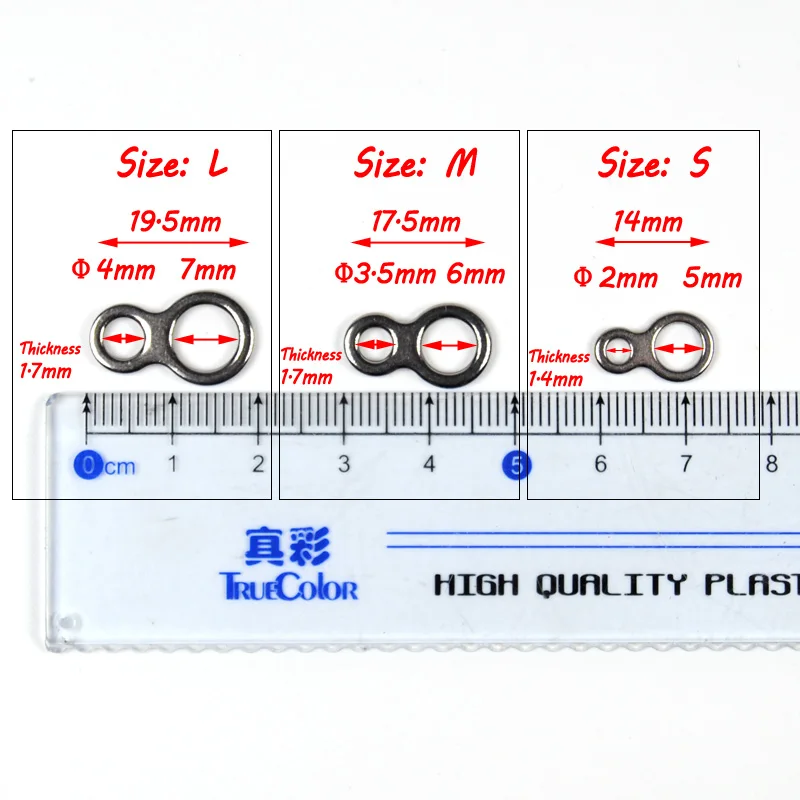 Bimoo полированный двойной цельный кольцевой шарнир 8 образных петель игровой рыболовный аксессуар Клеммная снасть для троллинговых крючков
