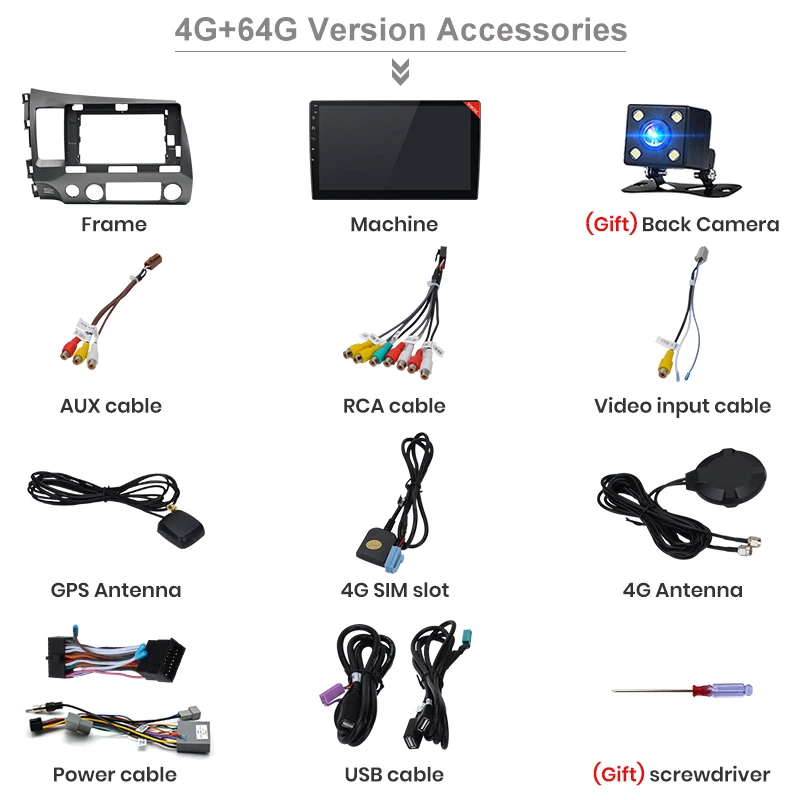 Discount Junsun V1 pro 4G+64G CarPlay Android 9.0 DSP For Honda Civic 2006-2011 Car Radio Multimedia Video Player GPS RDS 2 din dvd 5