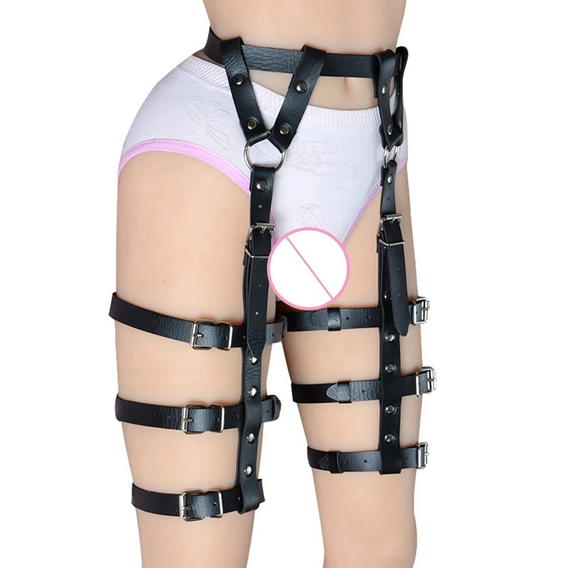 BDSM Harness Body Belts Sexy Garters Bondage Punk Strap Band from Waist to Leg Adjustable Suspender Straps sex toys for Women | Красота и