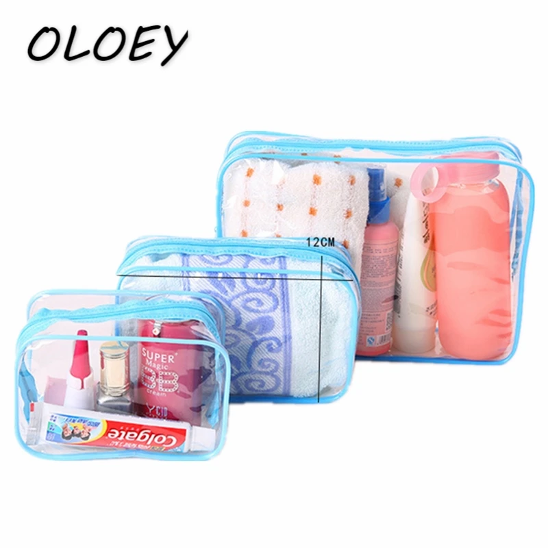 

Transparent Travel Storage Bag PVC Toiletry Wash Box Waterproof Tote Bag Women Clear Cosmetic Pack Mack Up Case!