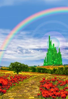 

LIFE MAGIC BOX Rainbow Flowers Castle Bacdrops Snow White Birthday Backgrounds for Studio