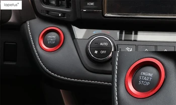 

Lapetus Accessories For Toyota RAV4 RAV 4 2016 2017 2018 Start Stop Engine Push Button Frame Key Ring Molding Cover Kit Trim