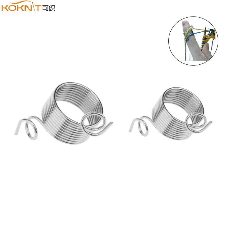 

KOKNIT Yarn Guide Knitting Thimble for Knitting Crafts Tool Finger Thimble Yarn Spring Guides Needle Thimble Sewing Accessories
